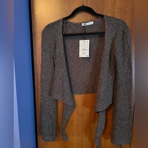 PULL & BEAR grey knit cardigan NWT